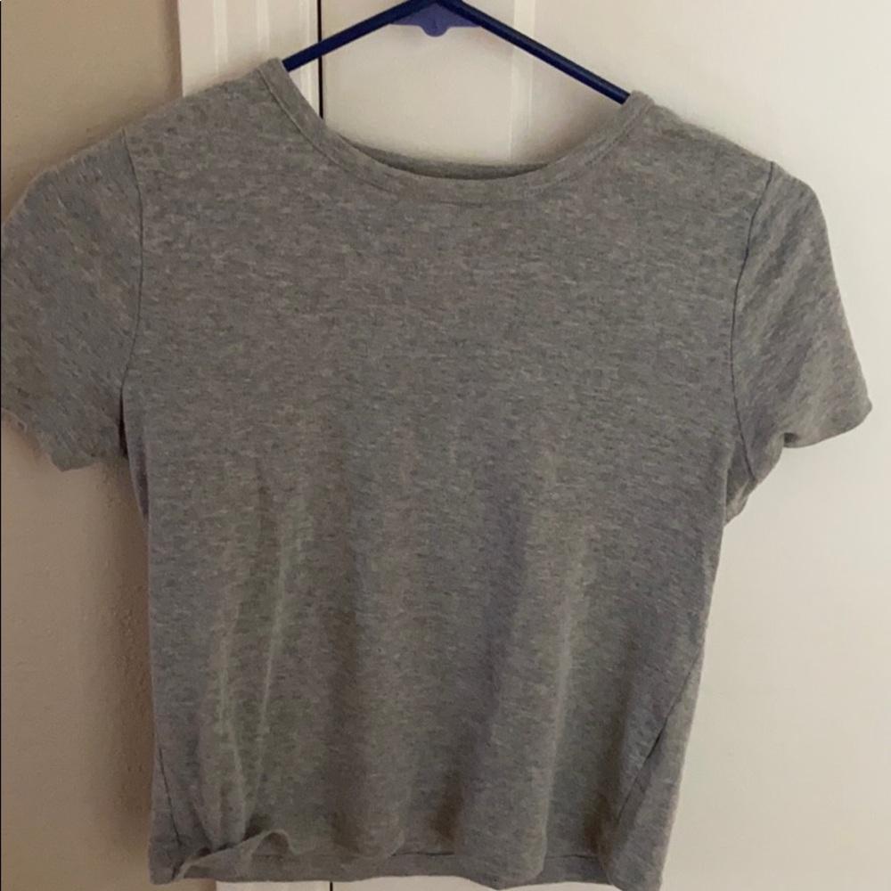 Plain grey crop top
